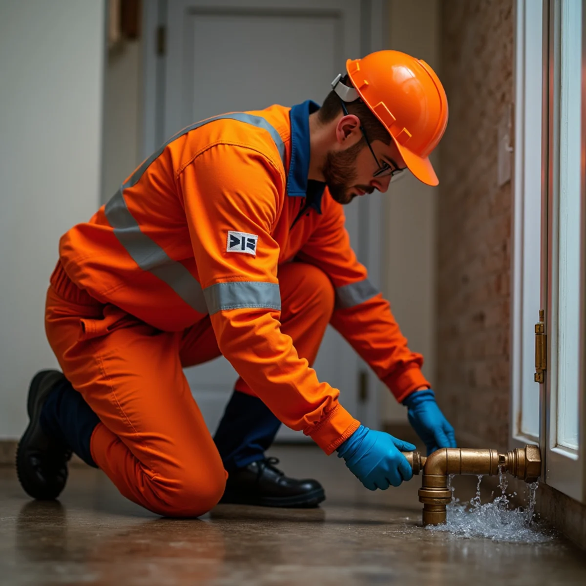 24/7 emergency plumber responding to pipe failure in Westport CT