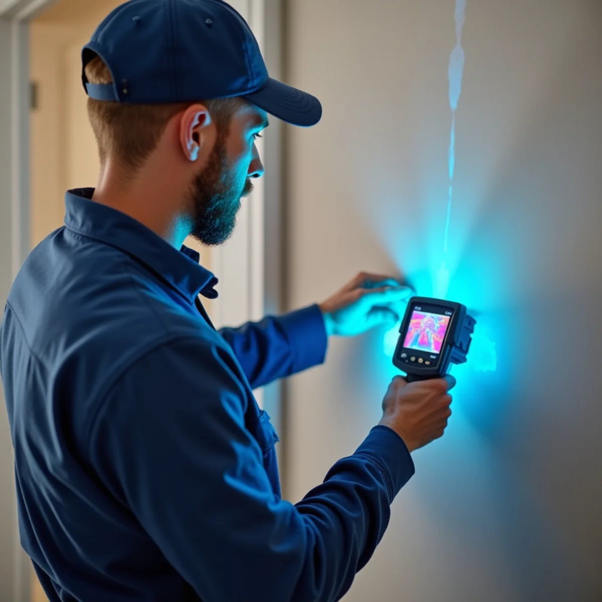 Acoustic water leak detection equipment in Westport CT residence