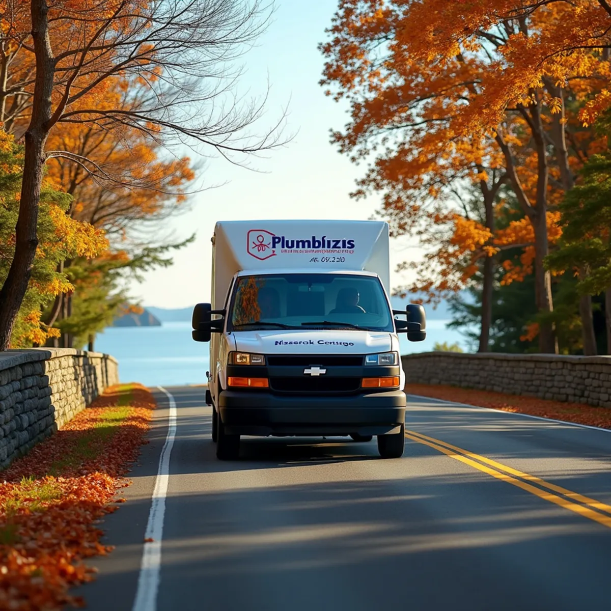 Westport Pro Plumbing service truck traveling through Fairfield County Connecticut