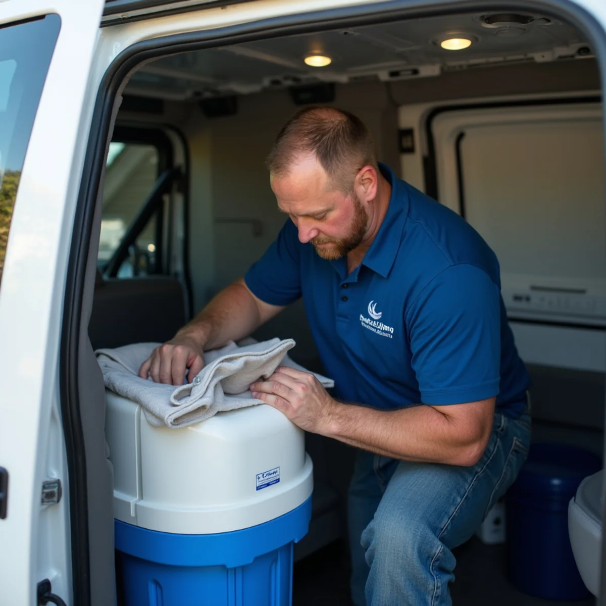 Westport Pro Plumbing service vehicle on local street in Stamford Connecticut