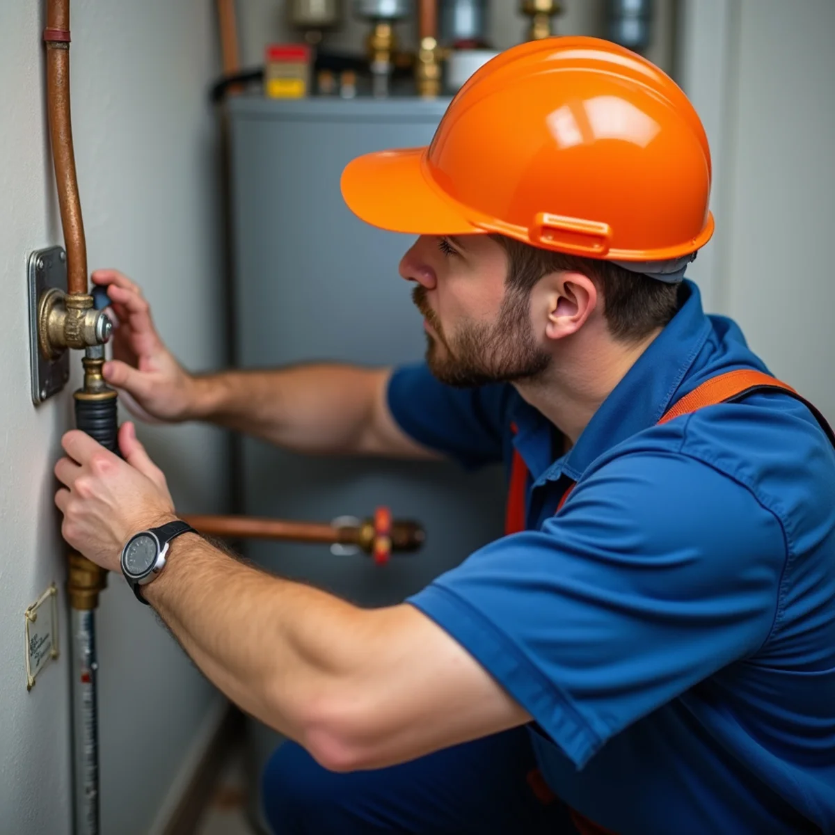 Side-by-side comparison of traditional tank and modern wall-hung tankless water heater